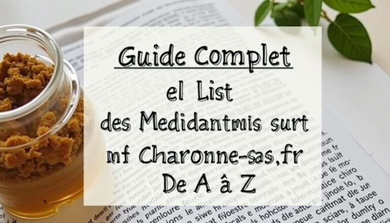 Guide Complet de la Liste des Médicaments sur Charonne-asso.fr : De A à Z